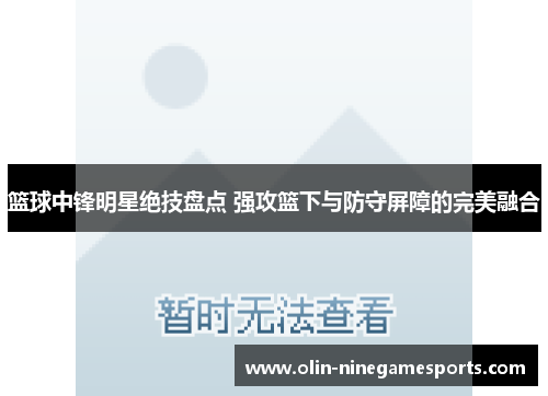 篮球中锋明星绝技盘点 强攻篮下与防守屏障的完美融合